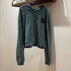 Girls The North Face Teal Cropped Hoodie